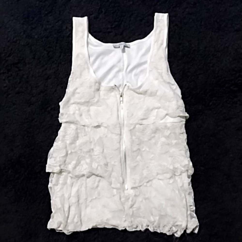 White lace tank top